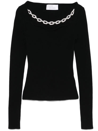 Chain-Detail Sweater