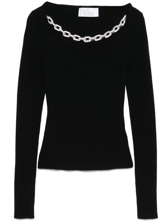 Chain-Detail Sweater