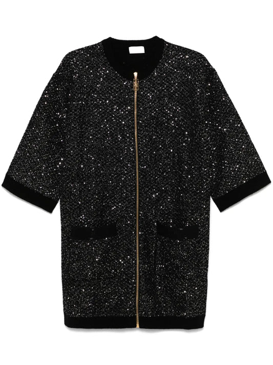 Sequin-Embellished Mini Dress