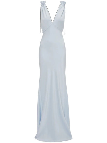 Gathered-Detail Gown