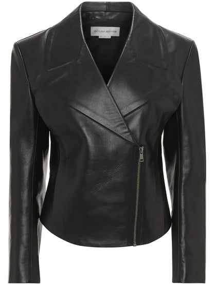Tailored Leather Biker Jacket