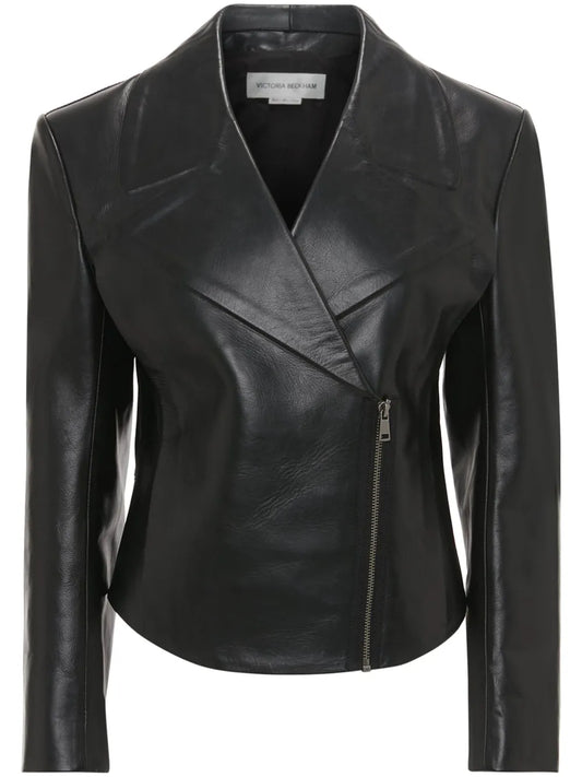 Tailored Leather Biker Jacket