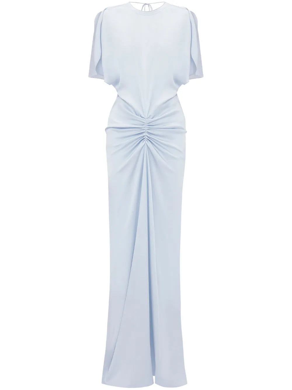 Gathered V-Back Gown