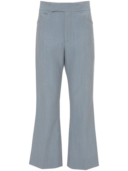 Cropped Flared Trousers