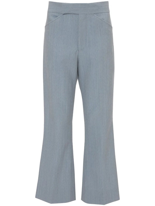 Cropped Flared Trousers