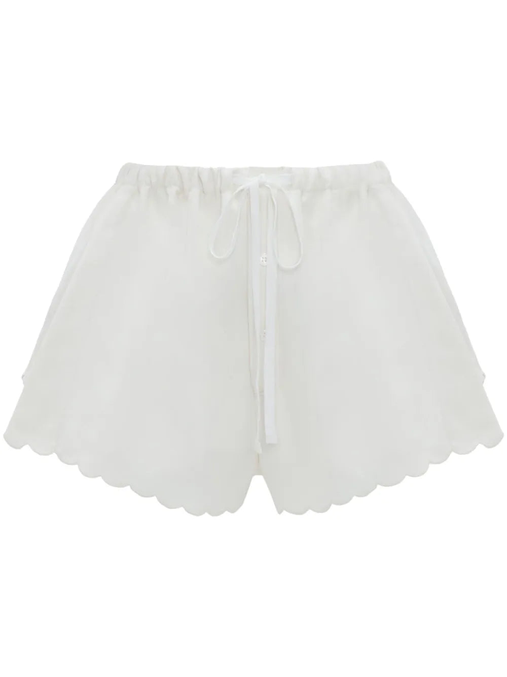 Embroidered Drawstring-Waist Shorts