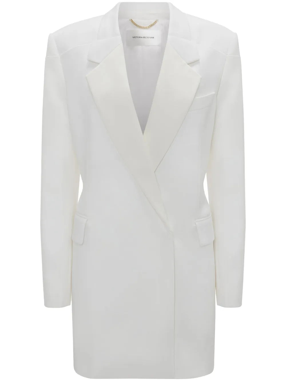 Fold-Shoulder Blazer Mini Dress