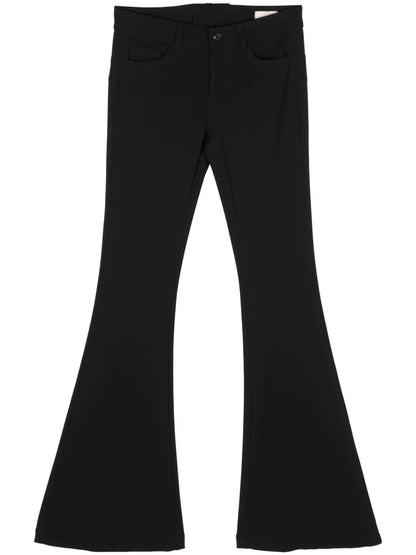 Flared Crepe Trousers