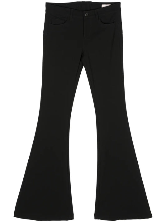 Flared Crepe Trousers