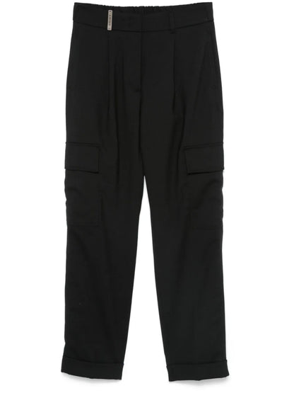 Pleat-Detail Cargo Trousers