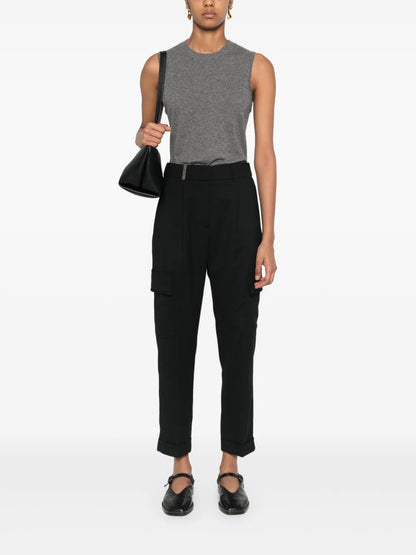 Pleat-Detail Cargo Trousers