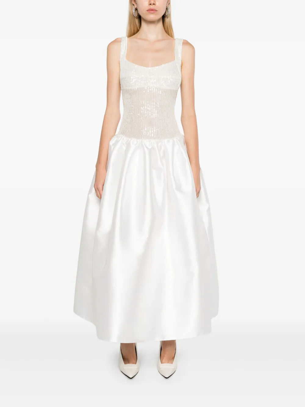 Corset-Detail Flared Gown