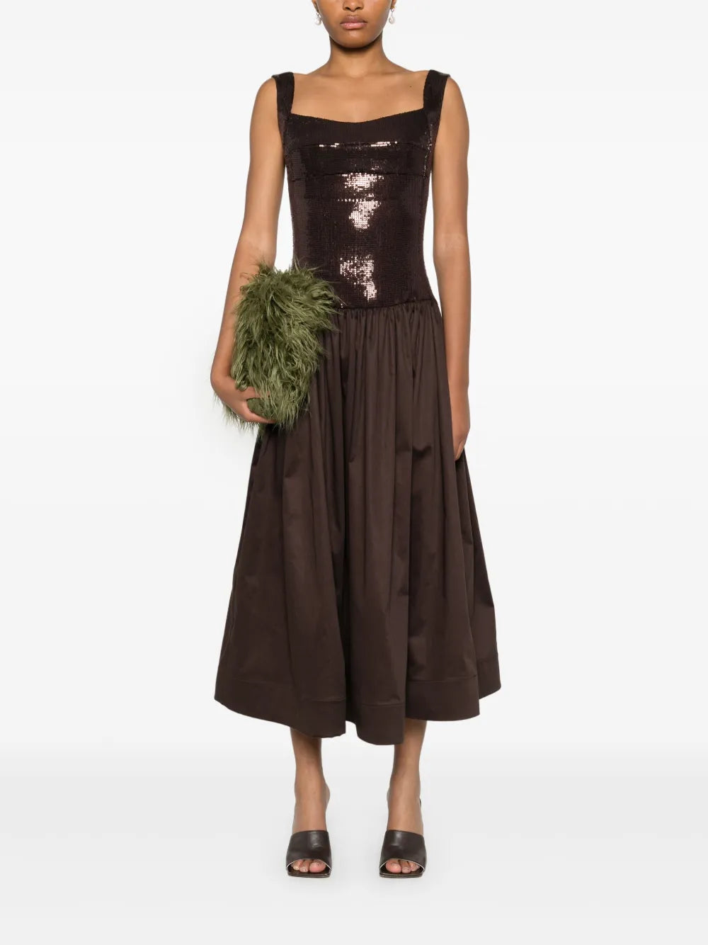 Corset-Detail Flared Gown