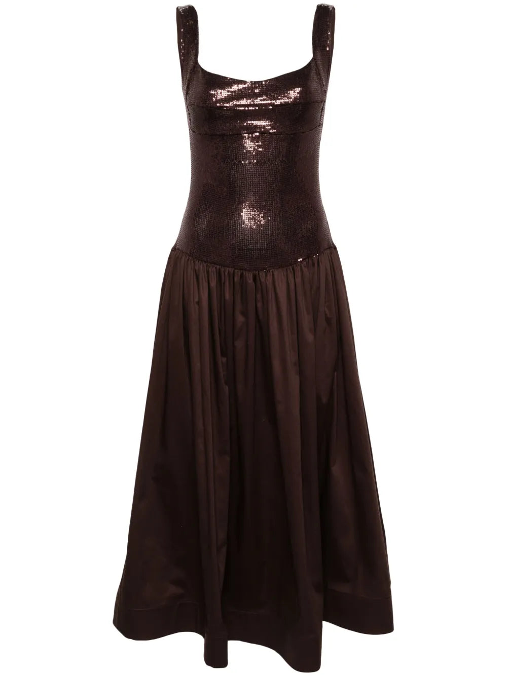 Corset-Detail Flared Gown