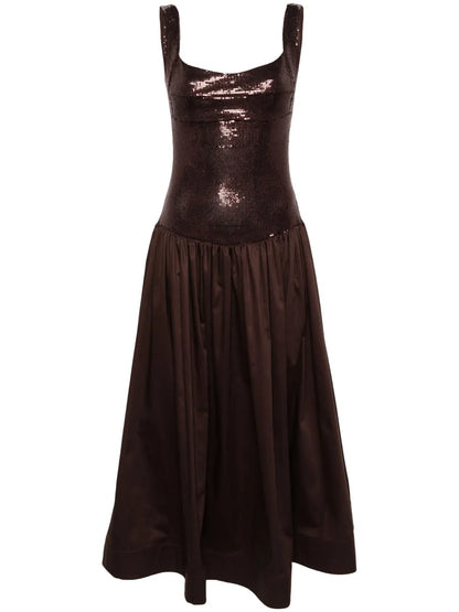 Corset-Detail Flared Gown