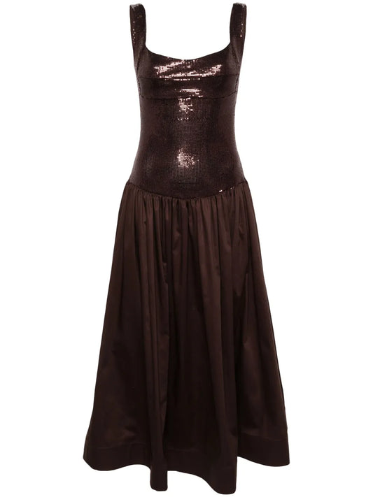 Corset-Detail Flared Gown