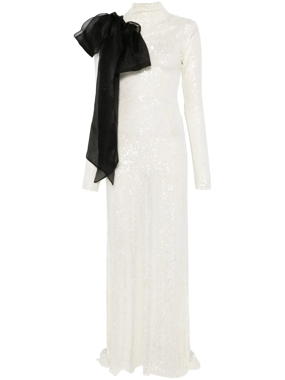 Draped-Detail Maxi Dress