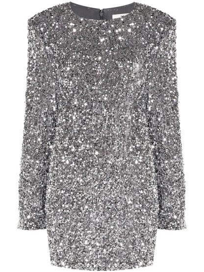 Sequinned Chenille Mini Dress