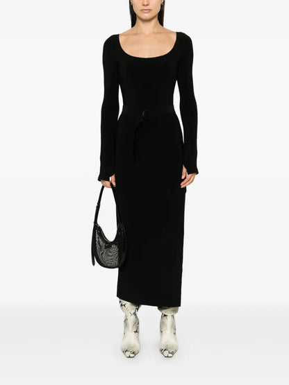 Scoop-Neck Maxi Dress
