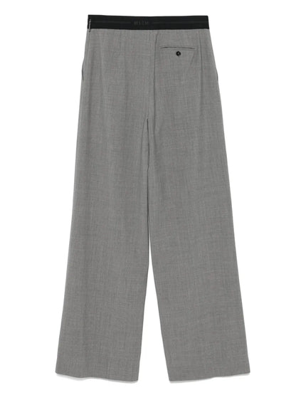 Logo-Waistband Tailored Trousers