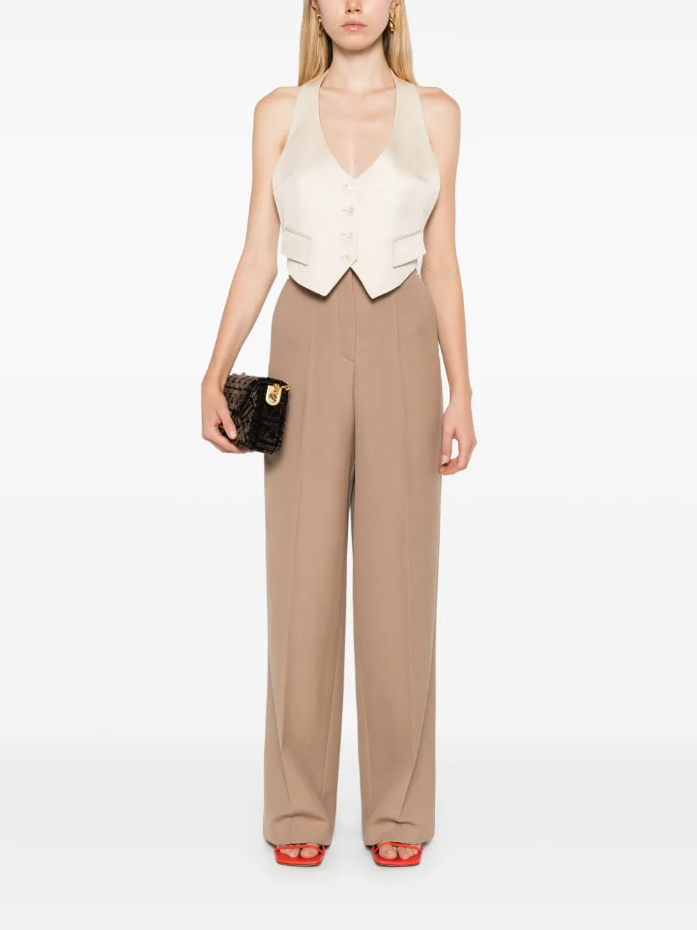 Grain-De-Poudre Wool Trousers