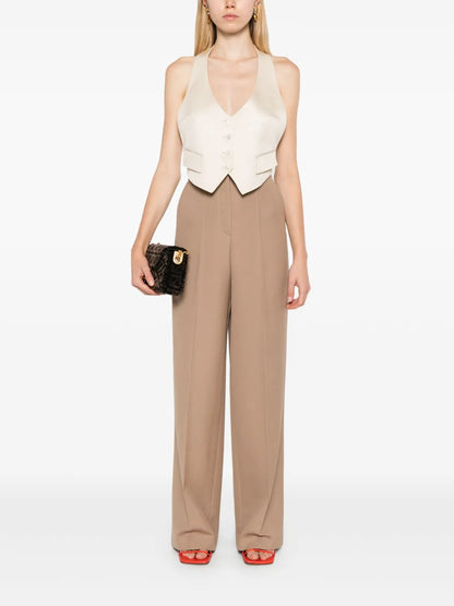 Grain-De-Poudre Wool Trousers