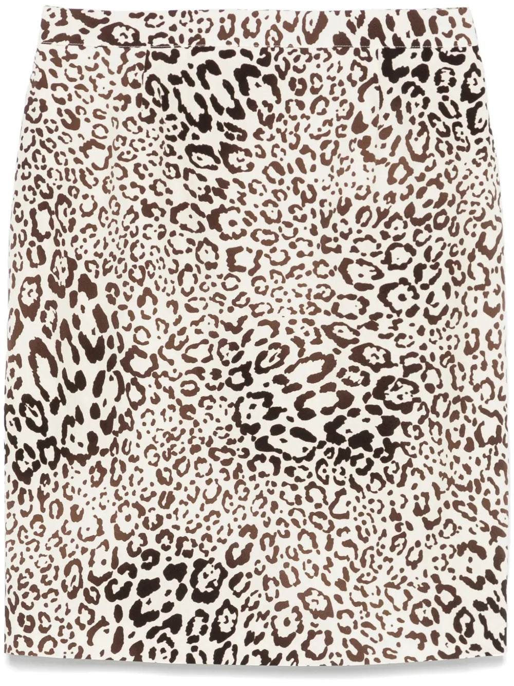 Leopard-Print Silk Mini Skirt