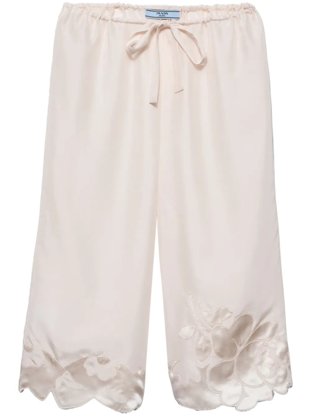 Embroidered Silk Bermuda Shorts