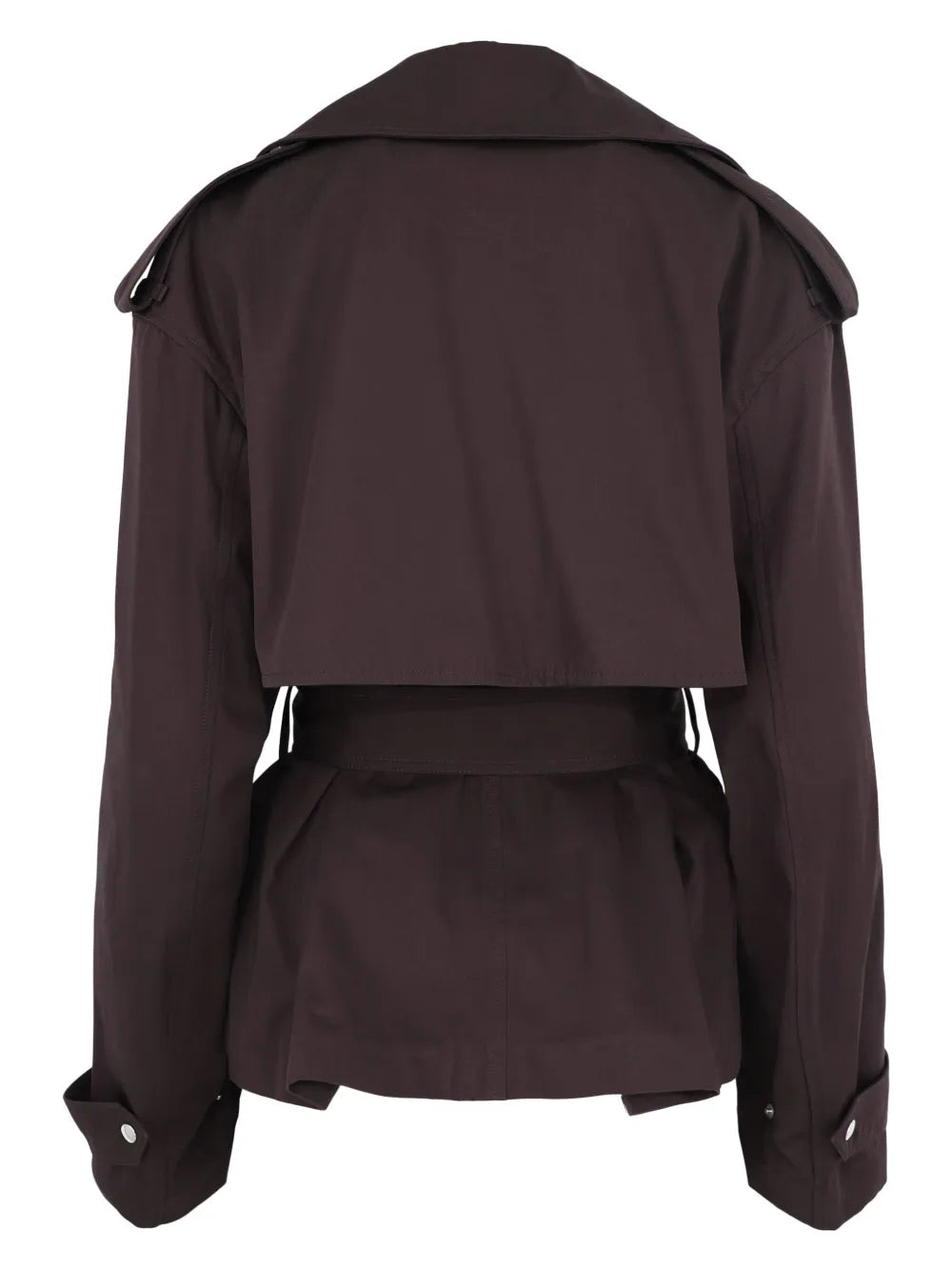 Belted Cropped Trench Jacket
