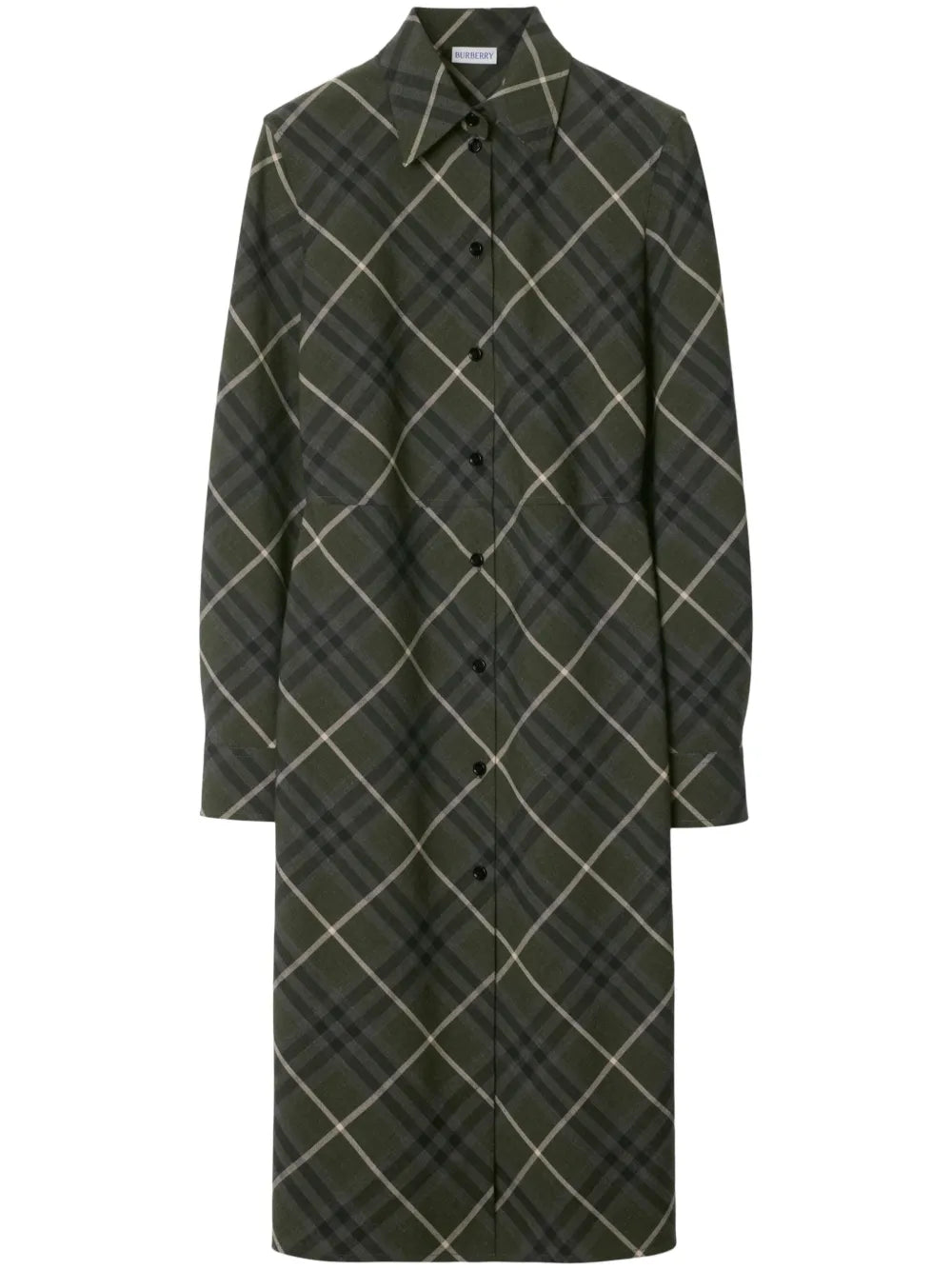 Check-Print Shirt Dress