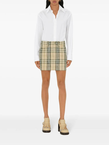 Check-Pattern Mini Skirt