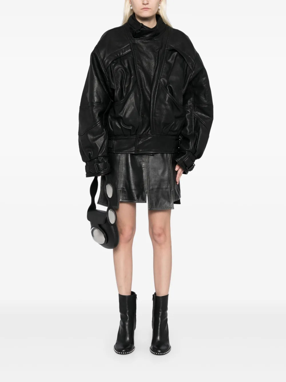 Panelled Leather Jacket