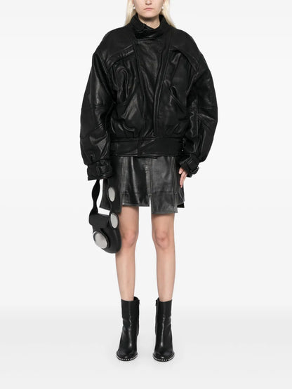 Panelled Leather Jacket