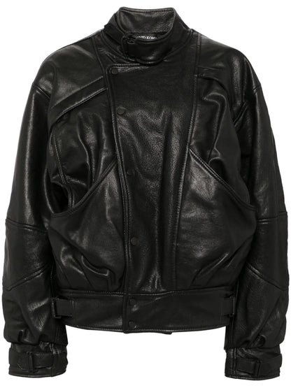 Panelled Leather Jacket