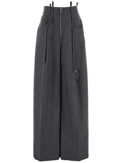 Wool Wide-Leg Trousers