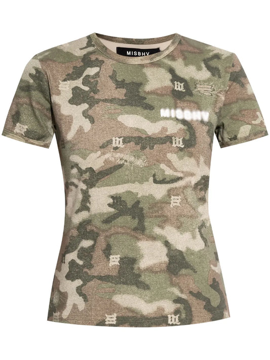 Logo-Print Camo T-Shirt