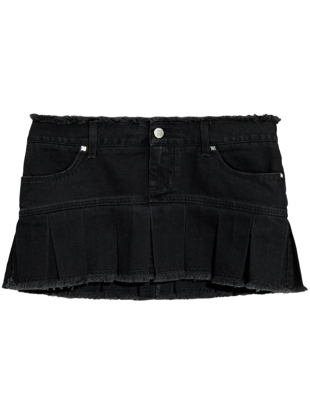 Logo Patch Denim Skirt