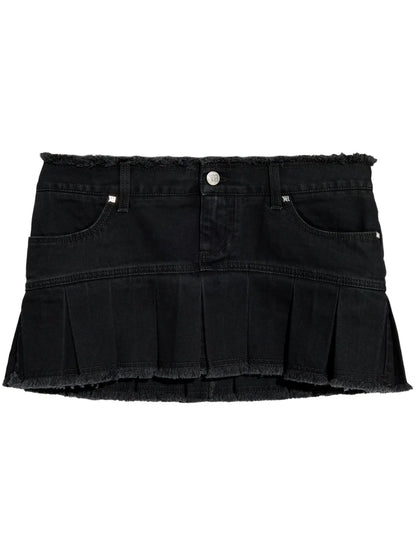 Logo Patch Denim Skirt