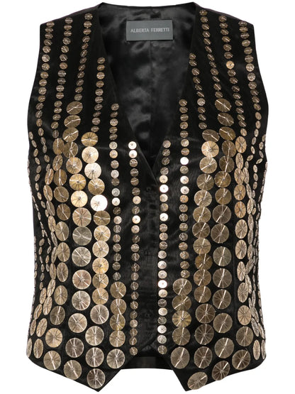 Sequin-Embellished Waistcoat