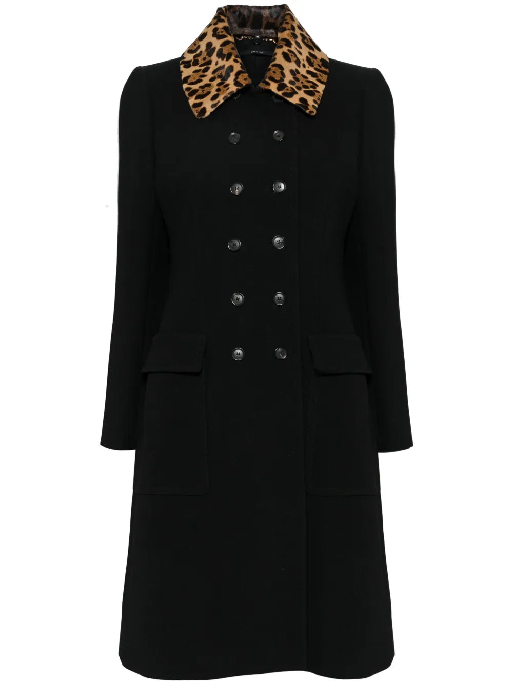 Leopard-Collar Coat