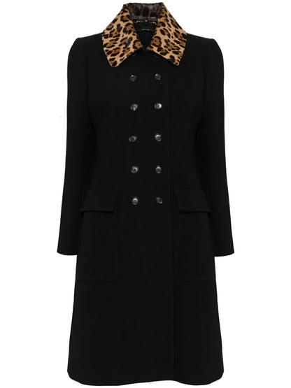 Leopard-Collar Coat
