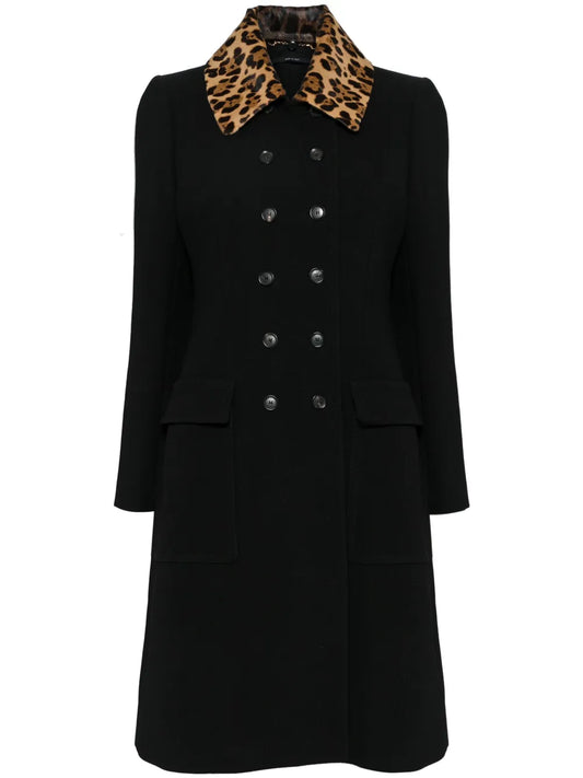 Leopard-Collar Coat