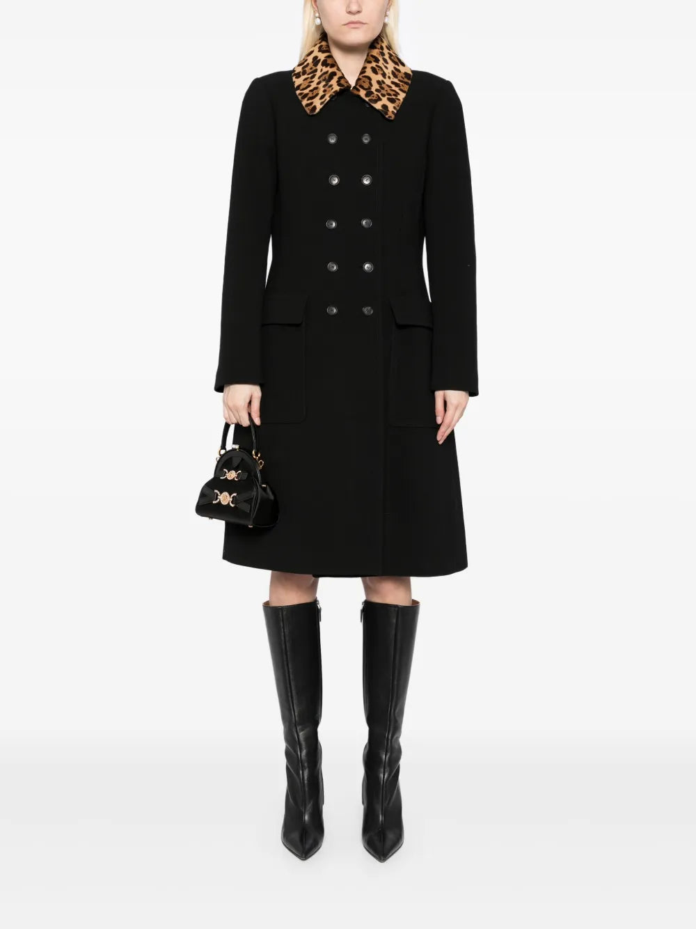Leopard-Collar Coat