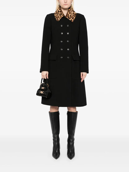 Leopard-Collar Coat