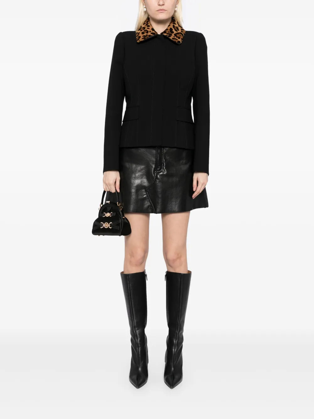 Leopard-Collar Jacket