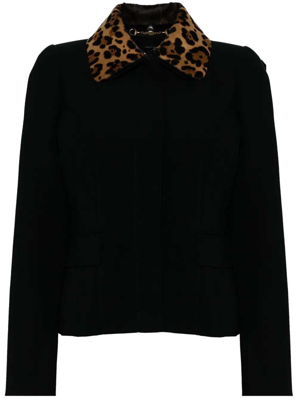 Leopard-Collar Jacket