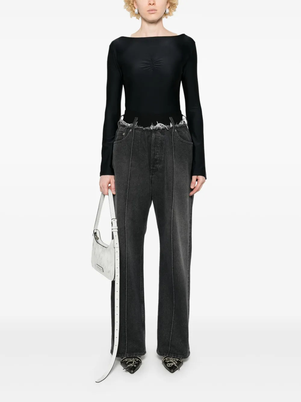 Logo-Waistband Jeans