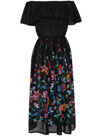 Hibiscus Off-Shoulder Dress