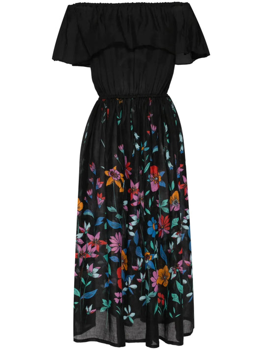 Hibiscus Off-Shoulder Dress