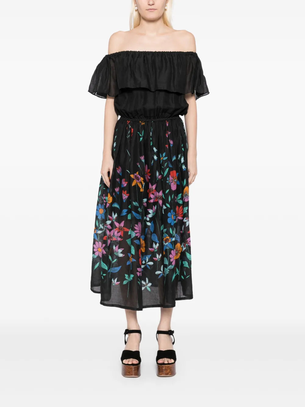 Hibiscus Off-Shoulder Dress